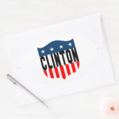 hillary clinton sterren en strepen ovale sticker (Envelop)