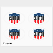 hillary clinton sterren en strepen ovale sticker (Vel)