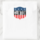 hillary clinton sterren en strepen ovale sticker (Tas)