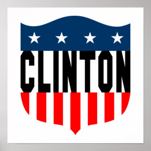 hillary clinton sterren en strepen poster