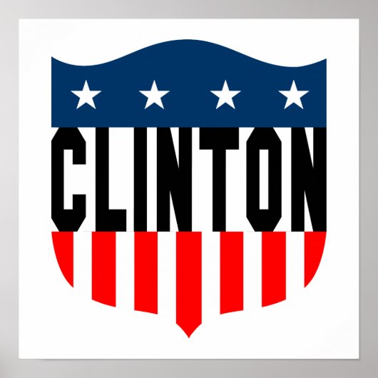 hillary clinton sterren en strepen poster (Voorkant)