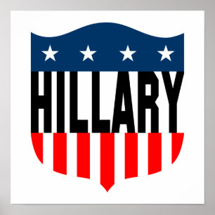hillary clinton sterren en strepen poster