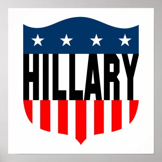 hillary clinton sterren en strepen poster (Voorkant)