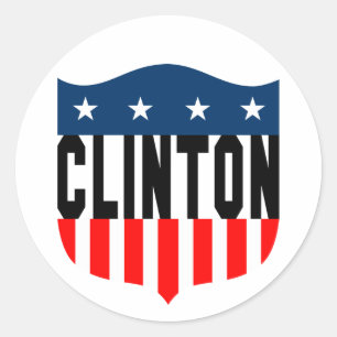 hillary clinton sterren en strepen ronde sticker