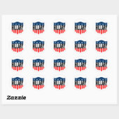 hillary clinton sterren en strepen ronde sticker (Vel)