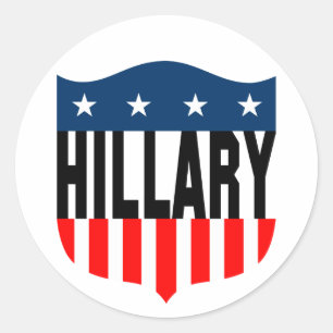 hillary clinton sterren en strepen ronde sticker