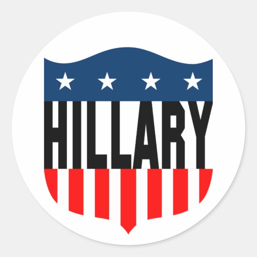hillary clinton sterren en strepen ronde sticker (Voorkant)