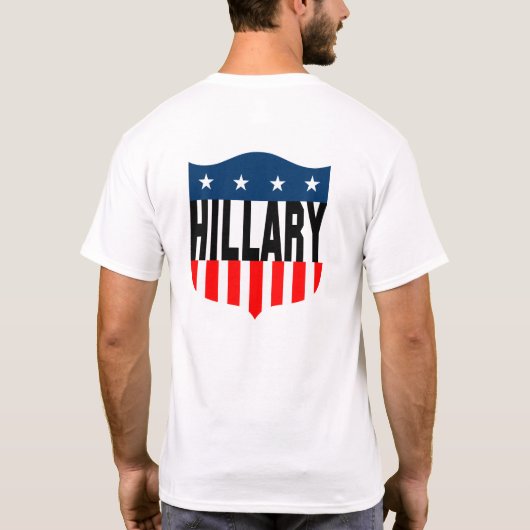 hillary clinton sterren en strepen t-shirt (Achterkant)