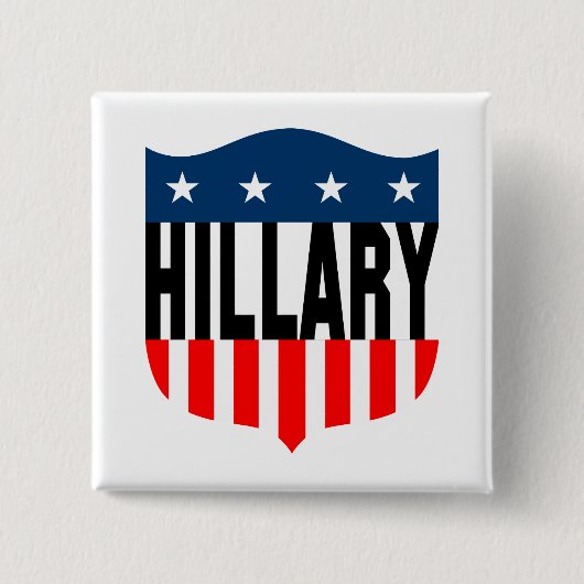 hillary clinton sterren en strepen vierkante button 5,1 cm (Voorkant)