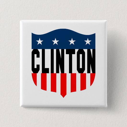 hillary clinton sterren en strepen vierkante button 5,1 cm (Voorkant)