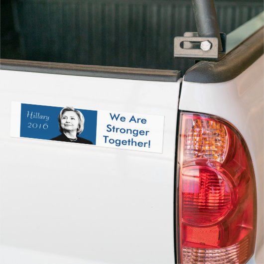 Hillary Clinton Stronger Together Bumpersticker (Op Truck)