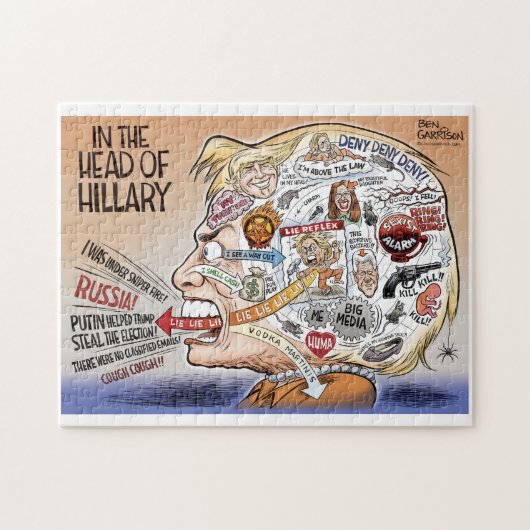 Hillary Clinton stukken van haar geest Legpuzzel (Horizontaal)