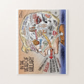 Hillary Clinton stukken van haar geest Legpuzzel (Verticaal)