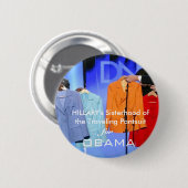 Hillary Clinton Supporters voor Obama Ronde Button 5,7 Cm (Voorkant /achterkant)