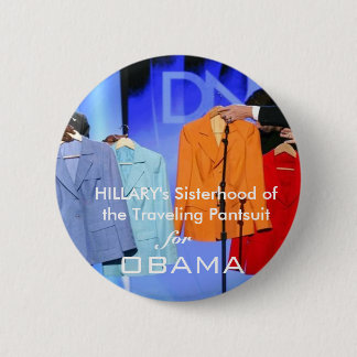 Hillary Clinton Supporters voor Obama Ronde Button 5,7 Cm