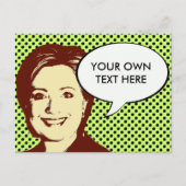 HILLARY CLINTON TALK BUBBLE BRIEFKAART (Voorkant)