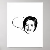 HILLARY CLINTON TALK BUBBLE -.png Poster (Voorkant)