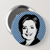 Hillary Clinton Talk Bubble Ronde Button 4,0 Cm (Voorkant /achterkant)