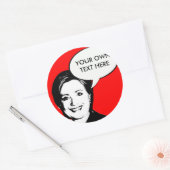 Hillary Clinton Talk Bubble Ronde Sticker (Envelop)