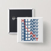 hillary clinton tekstStacks Vierkante Button 5,1 Cm (Voorkant /achterkant)