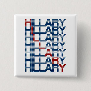 hillary clinton tekstStacks Vierkante Button 5,1 Cm