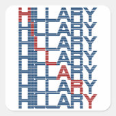 hillary clinton tekstStacks Vierkante Sticker (Voorkant)