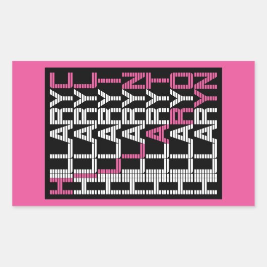 hillary clinton textual rechthoekige sticker (Voorkant)
