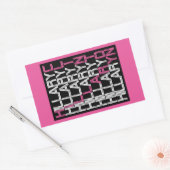 hillary clinton textual rechthoekige sticker (Envelop)