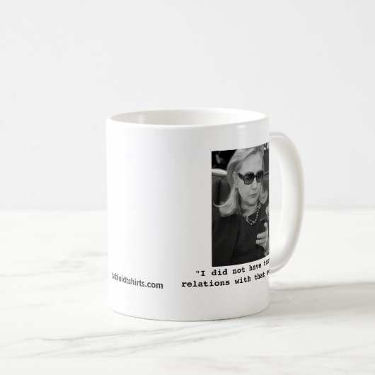 Hillary Clinton: Textuele serverrelaties Koffiemok (Voorkant rechts)