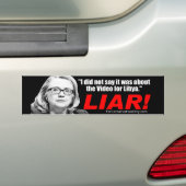 Hillary Clinton the Liar. Bumpersticker (Op auto)