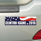 Hillary Clinton Tim Kaine 2016 Amerikaanse vlag Bumpersticker (Op auto)