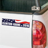 Hillary Clinton Tim Kaine 2016 Amerikaanse vlag Bumpersticker (Op Truck)