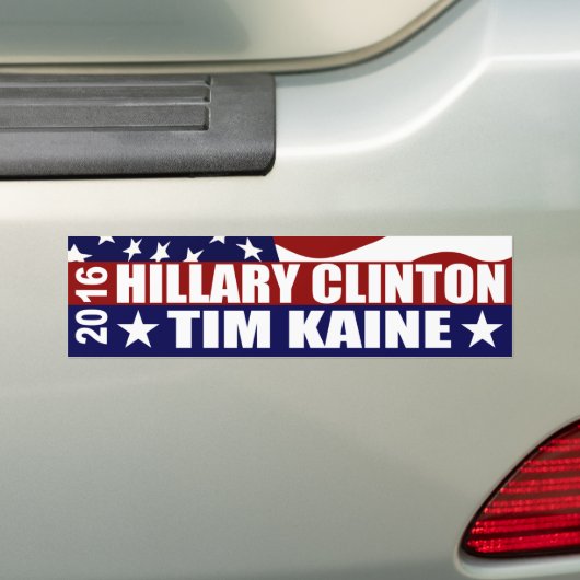 HILLARY CLINTON TIM KAINE 2016 BUMPERSTICKER (Op auto)
