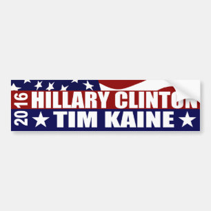 HILLARY CLINTON TIM KAINE 2016 BUMPERSTICKER