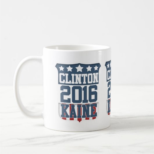 Hillary Clinton Tim Kaine 2016 Koffiemok (Links)