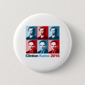 Hillary Clinton Tim Kaine 2016 Ronde Button 5,7 Cm (Voorkant)