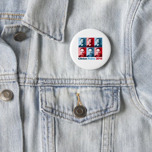 Hillary Clinton Tim Kaine 2016 Ronde Button 5,7 Cm (In situ)