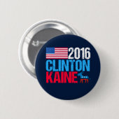 Hillary Clinton Tim Kaine 2016 Ronde Button 5,7 Cm (Voorkant /achterkant)