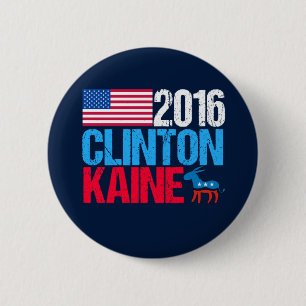 Hillary Clinton Tim Kaine 2016 Ronde Button 5,7 Cm