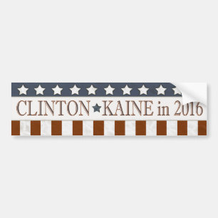 Hillary Clinton Tim Kaine 2016 Stars Stripes Bumpersticker
