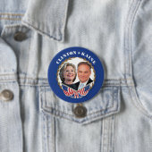 (Hillary) CLINTON * (Tim KAINE) Ronde Button 7,6 Cm (In situ)