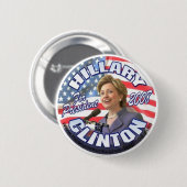 hillary clinton-toets ronde button 5,7 cm (Voorkant /achterkant)