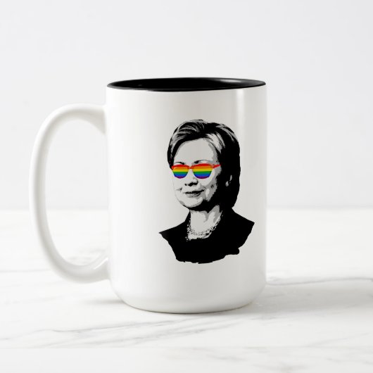 Hillary Clinton trots Tweekleurige Koffiemok (Links)