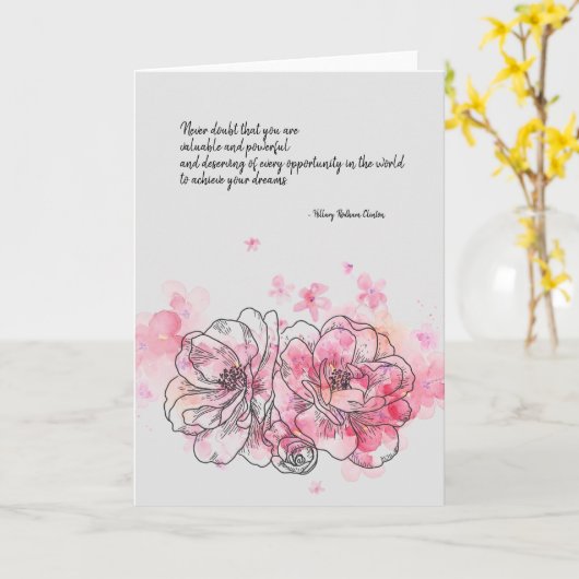 Hillary Clinton twijfelt er nooit aan dat de lege  Kaart (Gele Bloem)