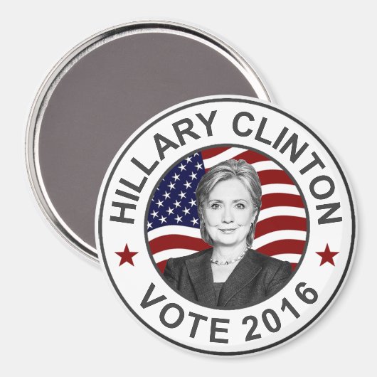 Hillary Clinton US Flag Magneet (Voorkant / Achterkant)