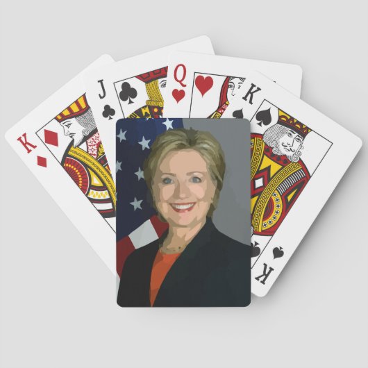 Hillary Clinton-verkiezing 2016-spelstandaard Speelkaarten (Achterkant)
