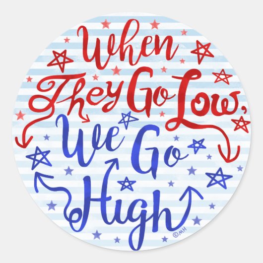 Hillary Clinton verkiezingen gaan laag en gaan hoo Ronde Sticker (Voorkant)