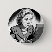 Hillary Clinton verwijderen 33,000 e-mails Ronde Button 5,7 Cm (Voorkant)