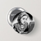 Hillary Clinton verwijderen 33,000 e-mails Ronde Button 5,7 Cm (Voorkant /achterkant)
