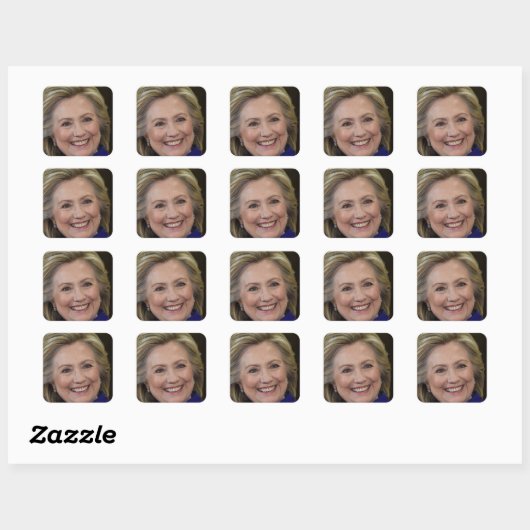 Hillary Clinton Vierkante Sticker (Vel)